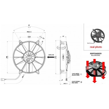 VENTOLA SOFFIANTE 12V (A11.2 - Ø 280MM - 2220M3/H)