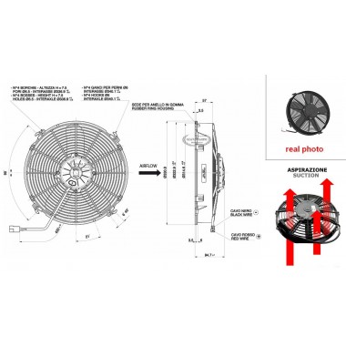 VENTOLA ASPIRANTE 12V (A15.6 - Ø 305MM - 2430M3/H)