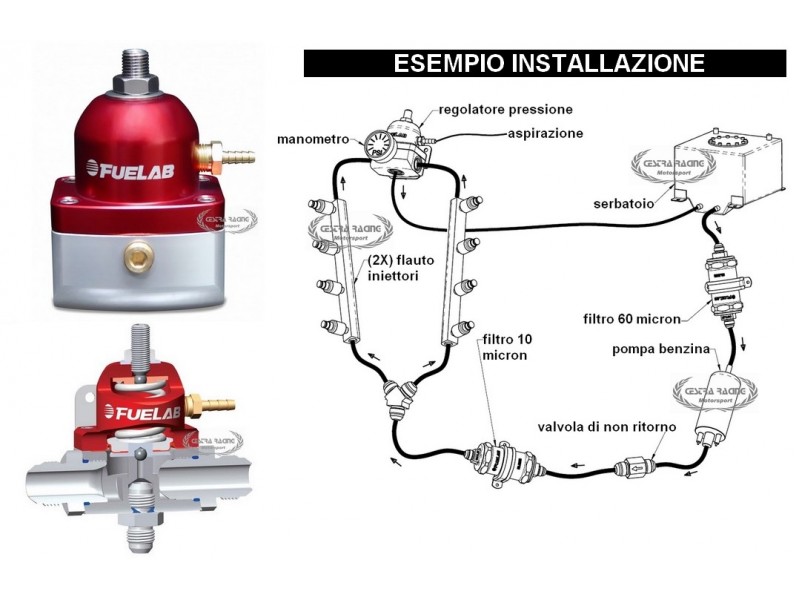 REGOLATORE PRESS. FUELAB - (DA 1.7 BAR A 6.2 BAR)