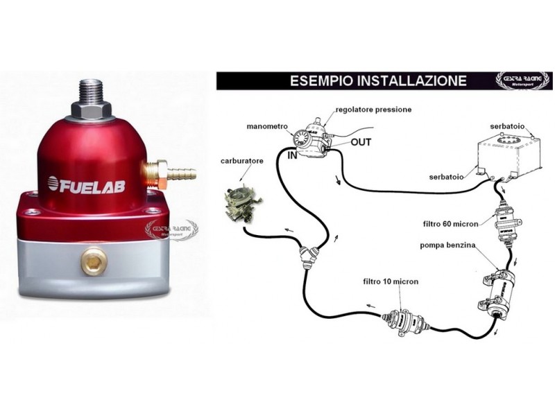 REGOLATORE PRESS. FUELAB - IN LINEA - (DA 0.27 BAR A 0.82 BAR)