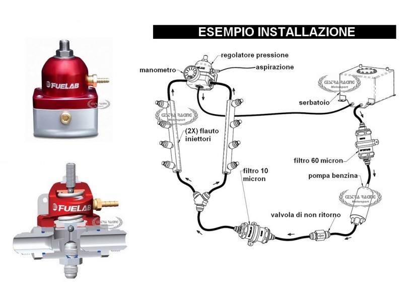 REGOLATORE PRESS. FUELAB - MINI -(DA 1.7 BAR A 6.2 BAR)