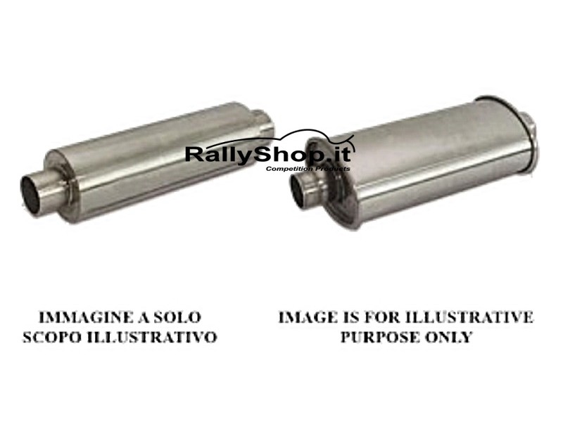 SILENZIATORE CILINDRICO 125 X 450 MM - Ø TUBO 55 MM