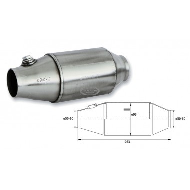 CATALIZZATORE CUP SERIES HJS - Ø TUBO 60 MM - (180HP/1600CM3)