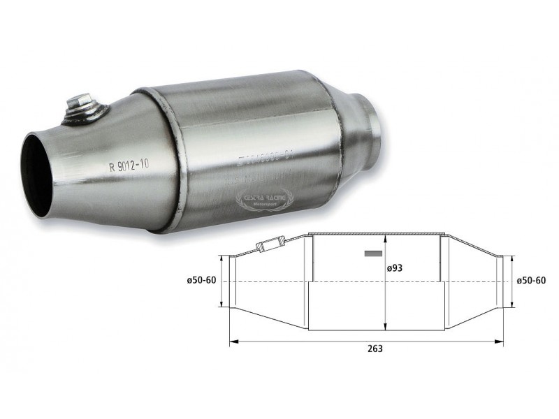 CATALIZZATORE CUP SERIES HJS - Ø TUBO 60 MM - (180HP/1600CM3)