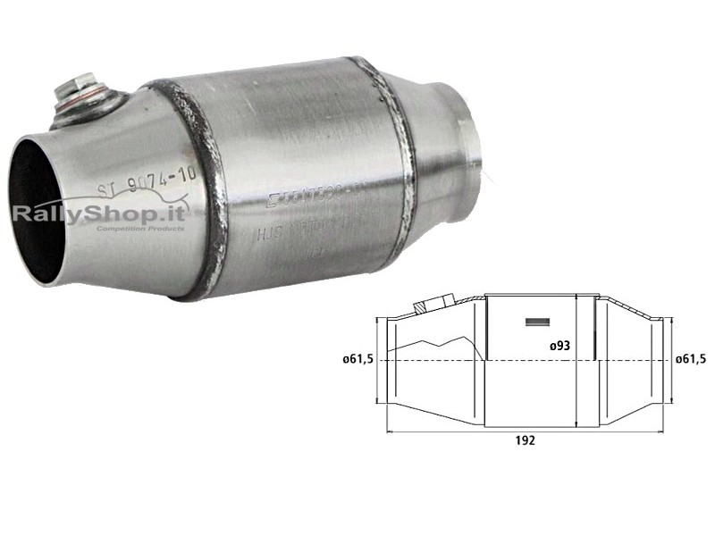 CATALIZZATORE MOTORSPORT HJS - Ø TUBO 61.5 MM - (180HP/1200CM3)