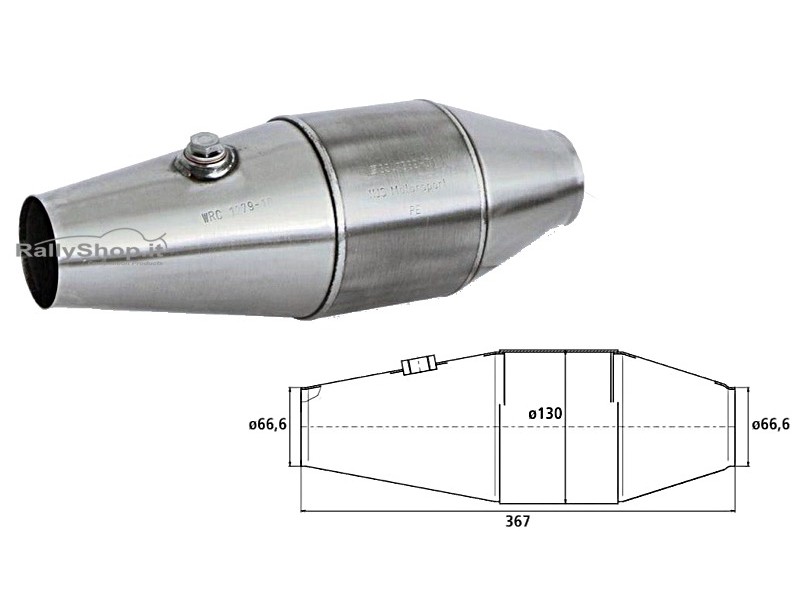 CATALIZZATORE MOTORSPORT HJS - Ø TUBO 66.6 MM - (350HP/2000CM3)