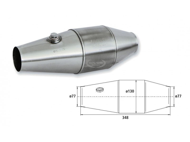 CATALIZZATORE MOTORSPORT HJS - Ø TUBO 77 MM - (350HP/2000CM3)