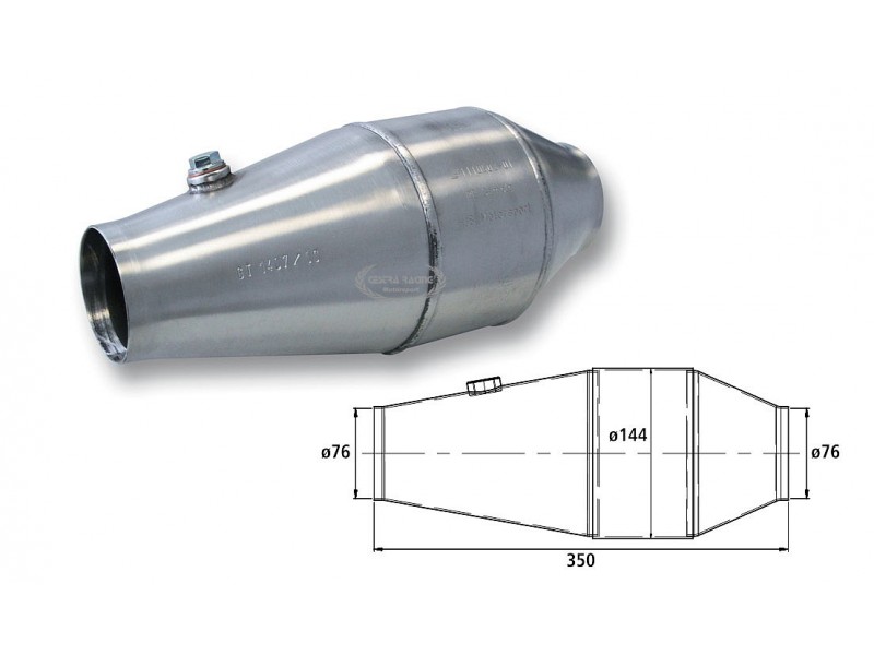 CATALIZZATORE MOTORSPORT HJS - Ø TUBO 76 MM - (400HP/3000CM3)