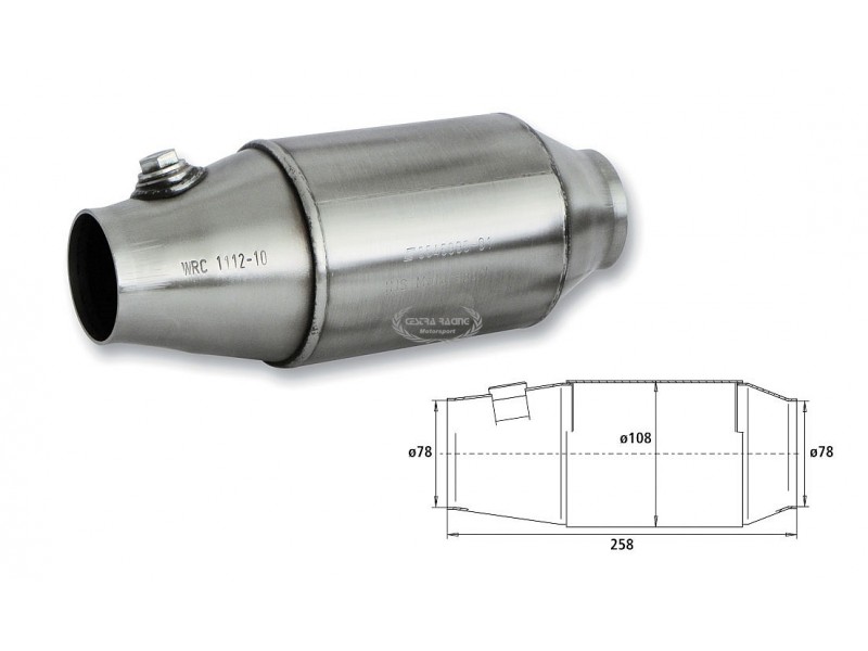 CATALIZZATORE MOTORSPORT HJS - Ø TUBO 78 MM - (240HP/2000CM3)