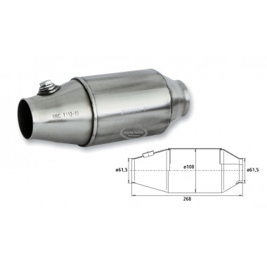 CATALIZZATORE MOTORSPORT HJS - Ø TUBO 61.5 MM - (2