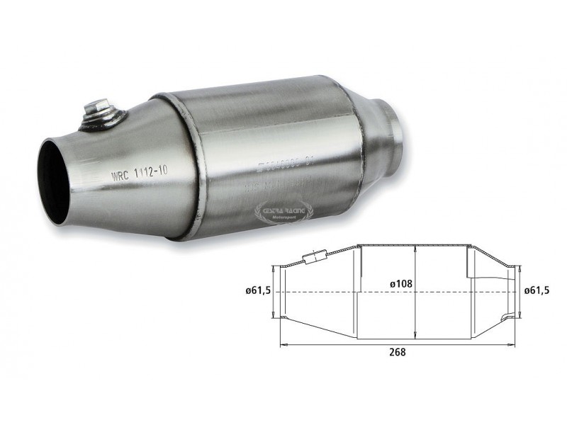 CATALIZZATORE MOTORSPORT HJS - Ø TUBO 61.5 MM - (240HP/2000CM3)