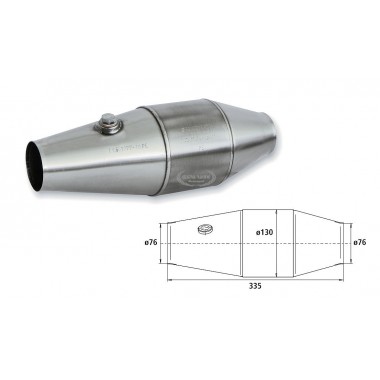 CATALIZZATORE MOTORSPORT HJS - Ø TUBO 76 MM - (350HP/1600CM3)