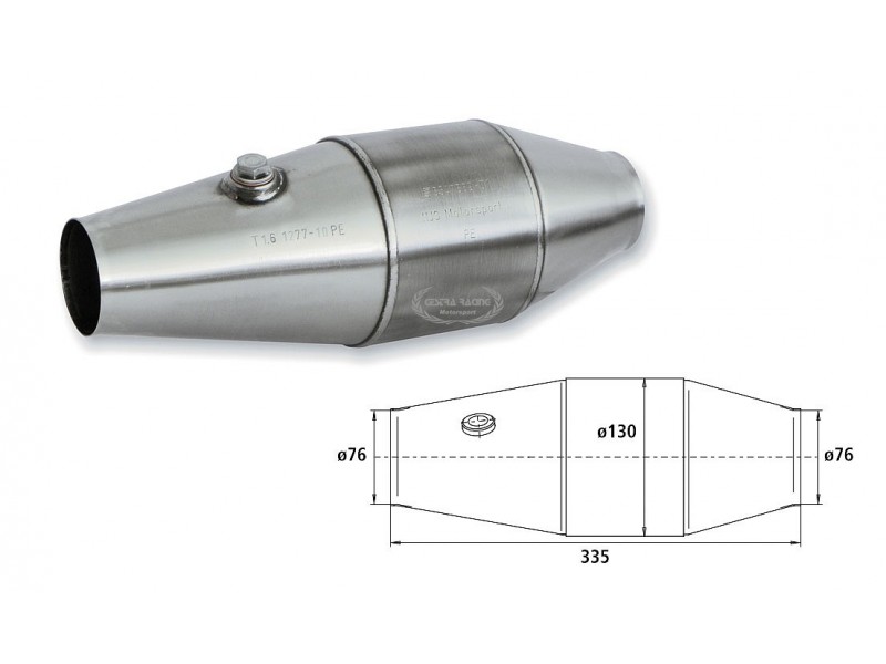 CATALIZZATORE MOTORSPORT HJS - Ø TUBO 76 MM - (350HP/1600CM3)