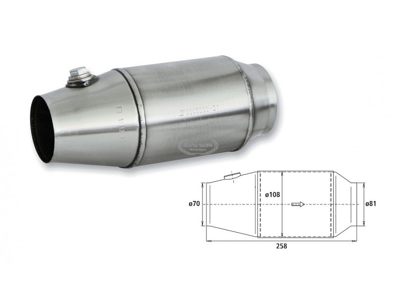 CATALIZZATORE MOTORSPORT HJS- Ø TUBO 70/81MM - (240HP/2000CM3)