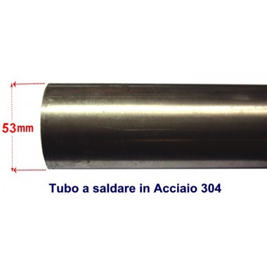 TUBO IN ACCIAIO 304 - Ø ESTERNO 53MM - * 1MT