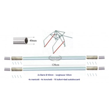 KIT BARRE PORTA ROLLBAR ( conforme FIA J )