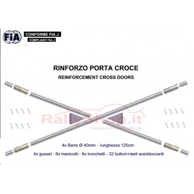 KIT BARRE PORTA CROCE ( conformi FIA J )