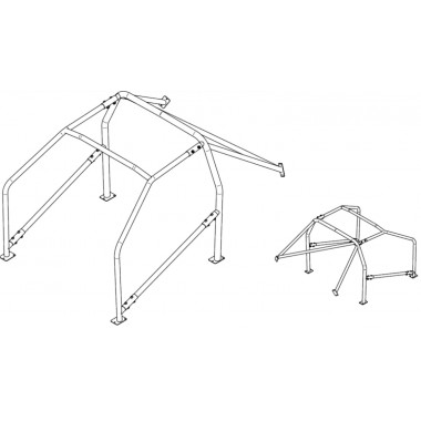 ROLL BAR Conforme FIA-J PEUGEOT 206 XS 1.6, G.T. 2