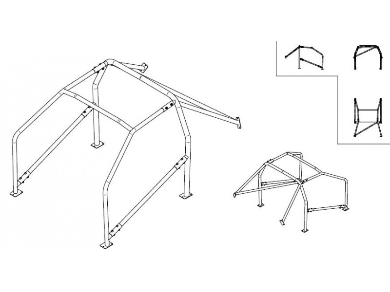 ROLL BAR Conforme FIA-J BMW E46 M3 Coupè 2 porte