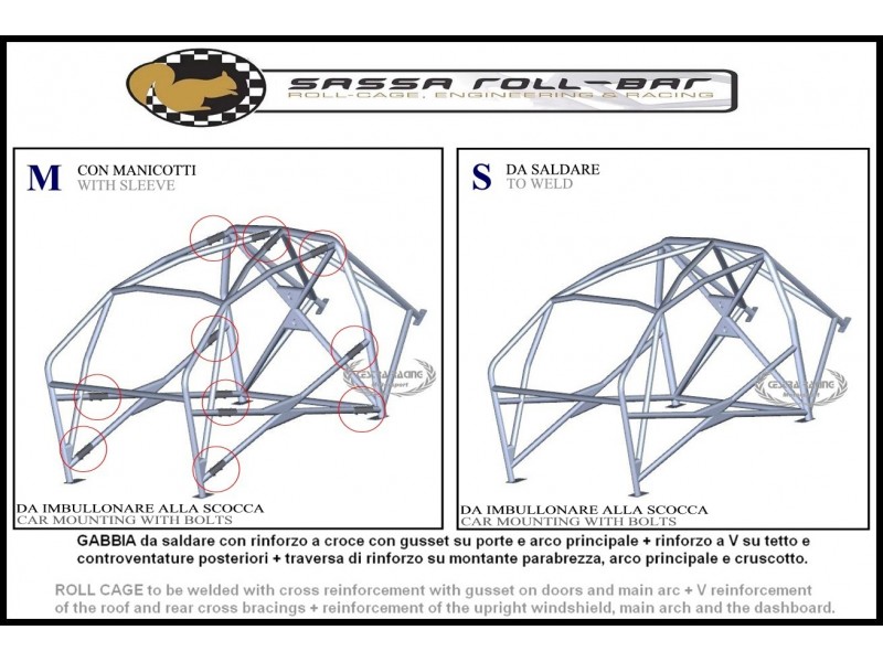 ROLL BAR FIA-J BMW 3 E21 Coupé 1975 > 1983 (Da saldare)