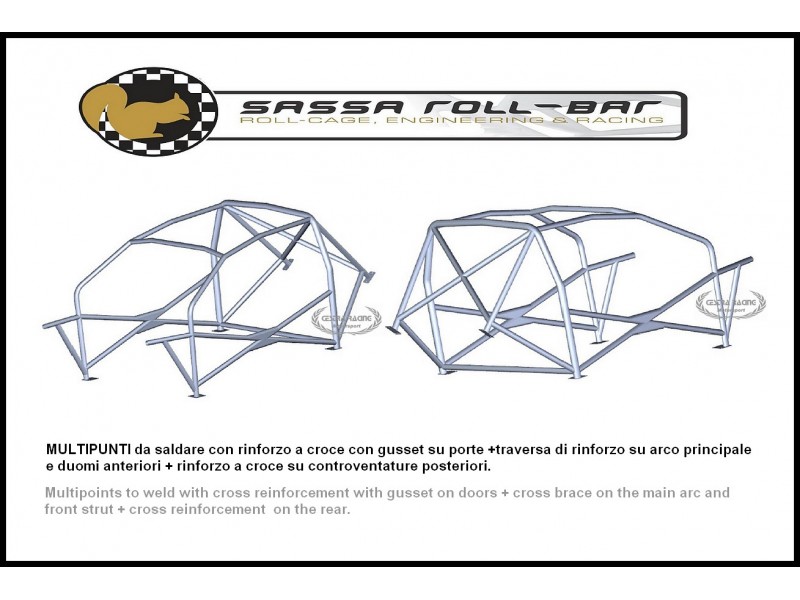 ROLL BAR FIA-J Alfa Romeo 155 1992>1997 (non assemblato)