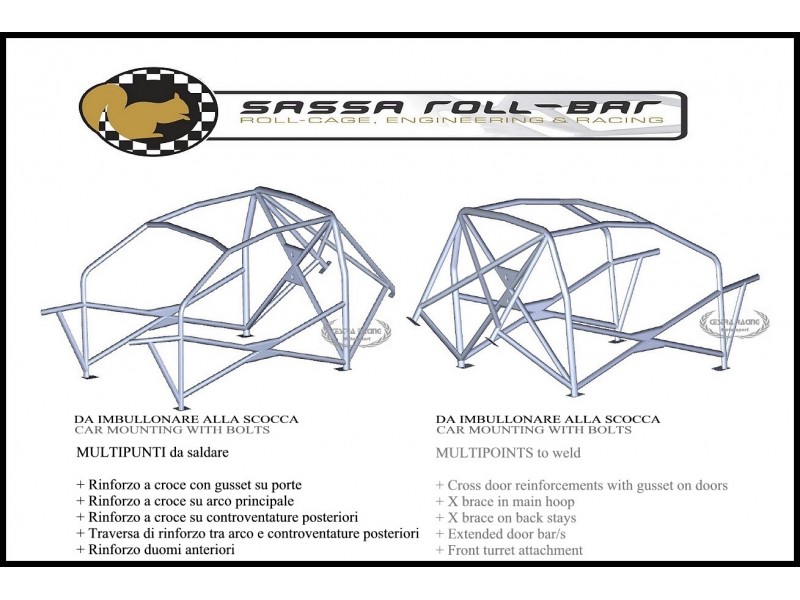 ROLL BAR FIA-J - Alfa 147 (2/4 porte) 2000-2010 ( da saldare)