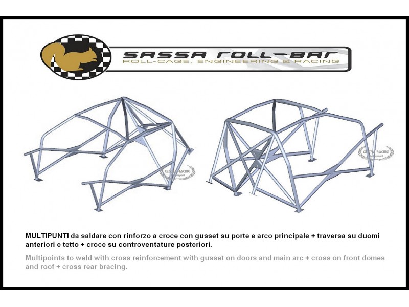 ROLL BAR  FIA-J BMW serie 3 E36 COUPE' 1992>1997 (Da saldare)