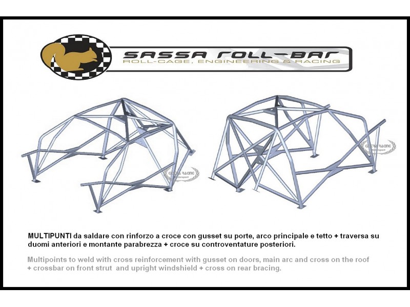 ROLL BAR FIA-J RENAULT CLIO III RS 2005> (Da saldare)