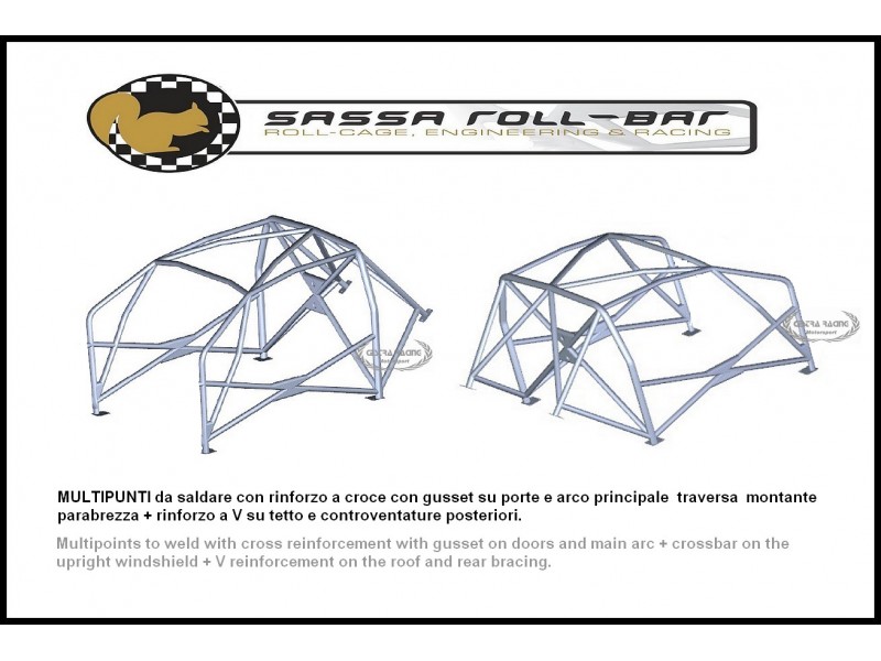 ROLL BAR FIA-J  Fiat PUNTO 2° serie (3 Porte) 1999>2007