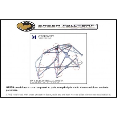 ROLL BAR FIA-J PEUGEOT 207 2006> (Premontato)