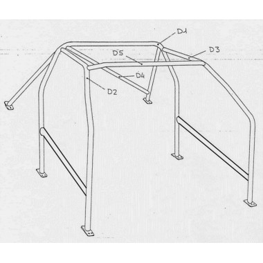 ROLL BAR Conforme FIA-J CITROEN AX (serie ZA)