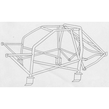 ROLL BAR omologato FIA-J FORD Escort Cosworth 4x4 