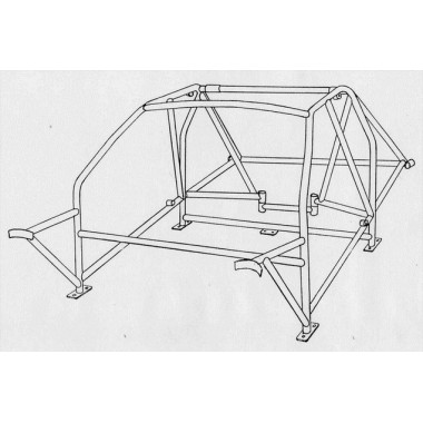 ROLL BAR omolo. FIA-J FORD Sierra Cosworth 4 porte