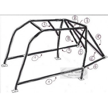 ROLL BAR Conforme FIA-J FORD KA (RBT)