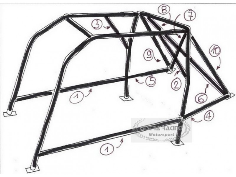 ROLL BAR Conforme FIA-J FORD KA (RBT)