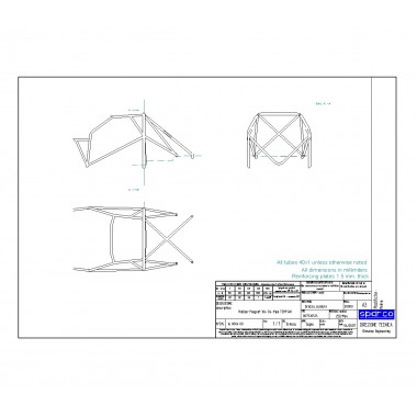 ROLL BAR omologato FIA PEUGEOT 306 S16 (6 marce)