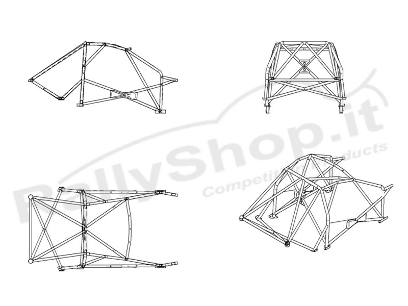 ROLL BAR omologato FIA-J RENAULT Clio III RS (RAC-MSA 2224)