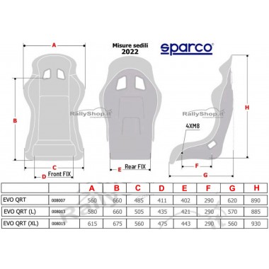 Sedile Sparco EVO QRT ( M-L-XL)