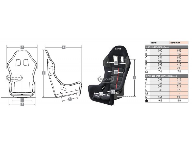 Sedile Sabelt TITAN MAX (XL)