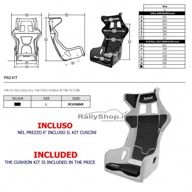 Sedile Sabelt X-PAD ( TG. L )