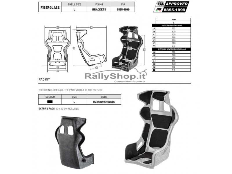 Sedile Sabelt X-PAD RALLYCROSS