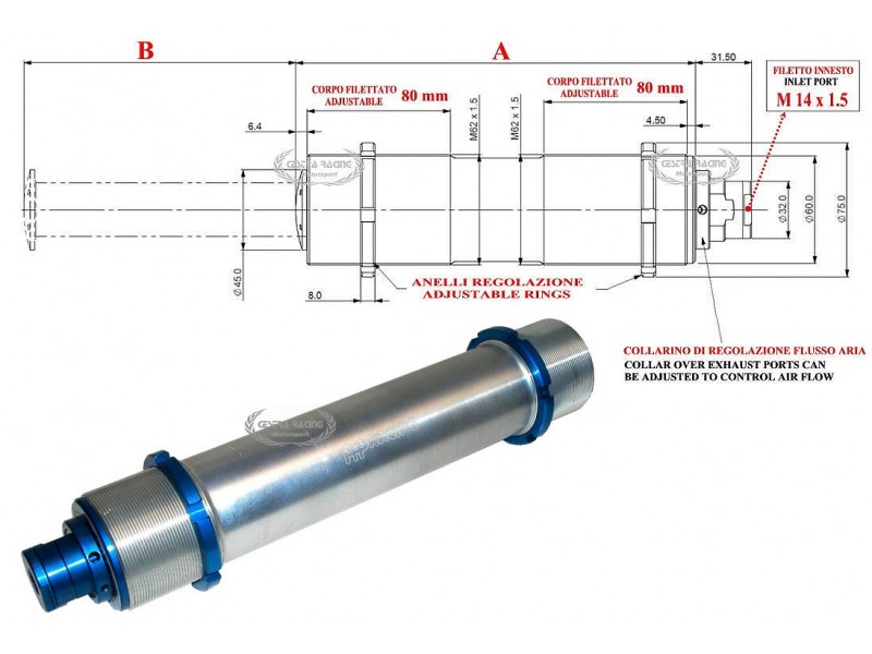 SOLLEVATORE PNEUMATICO AP-RACING 3985-230EV