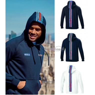 Sparco HOODIE BIG STRIPES MARTINI RACING