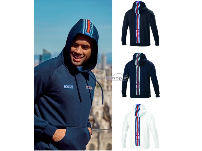 Sparco HOODIE BIG STRIPES MARTINI RACING